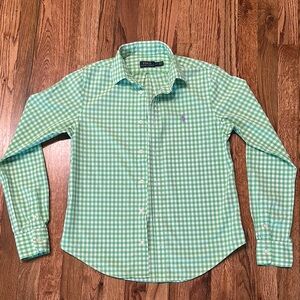 Polo by Ralph Lauren Green Checkered Button Down Shirt